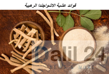 صورة عشبه الأشواجندا مكتوب عليها نص فوائد الأشواجندا الرهيبه